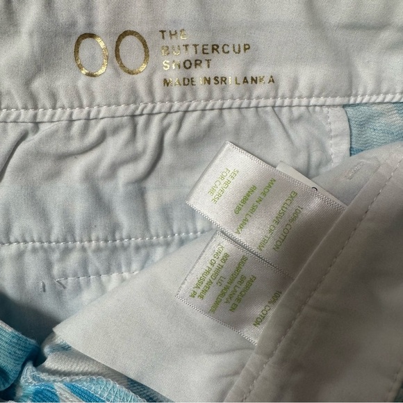 Lilly Pulitzer The Buttercup Short Shorts in Blue and White Size 00 - Picture 7 of 7
